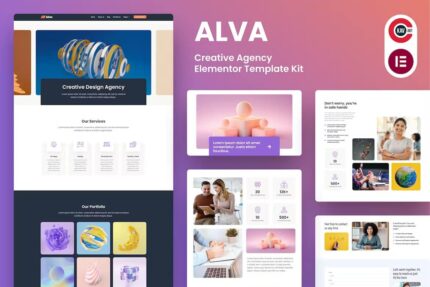 Alva – Kit de Modelo Elementor para Agência Criativa