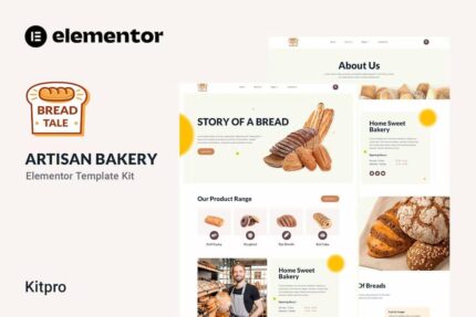 Baketale – Kit de modelo Elementor de padaria artesanal