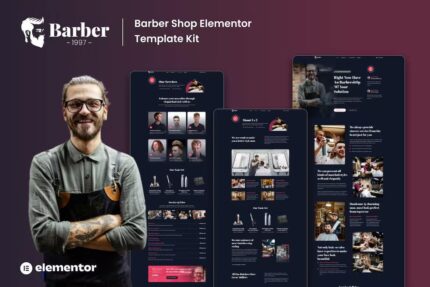 Barber 1997 – Template Kits de barbearia Elementor