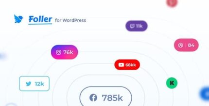 Barra de seguidores sociais para WordPress – Foller