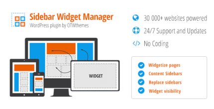Barra lateral e gerenciador de widgets para WordPress