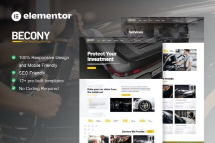 Becony – Serviços de detalhamento de carros e kit de modelos de elementos de reparo de carros