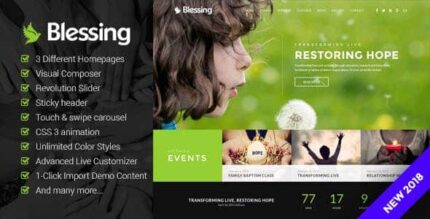 Bênção | Tema WordPress responsivo para sites de igrejas