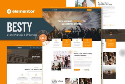 Besty – Template Kit Elementor para planejador e organizador de eventos