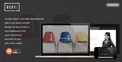 Beuh – Tema de portfólio responsivo de uma página