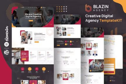 Blazin – Kit de modelo Elementor de agência digital criativa
