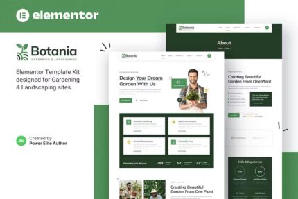 Botania – Kit de modelo Elementor de jardinagem e paisagismo