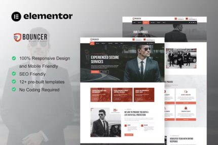 Bouncer – Template Kit Elementor para guarda-costas e Agência de segurança