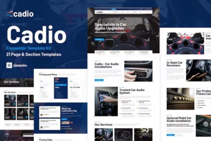 Cadio – kit de modelo de elemento de oficina de áudio automotivo