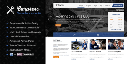 CarPress – Tema WordPress para oficinas mecânicas