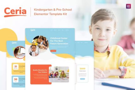 Ceria – Template Kit Elementor do jardim de infância e pré-escolar