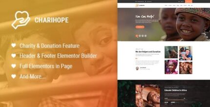 Charihope – Tema WordPress de Caridade e Doação
