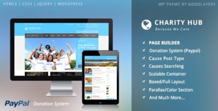 Charity Hub – WordPress sem fins lucrativos/angariação de fundos