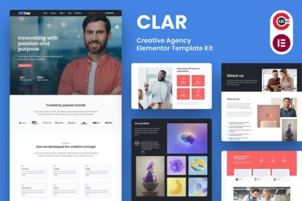 Clar – Template Kit Elementor para Agência digitais