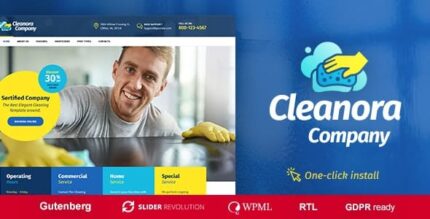 Cleanora – Tema WordPress de Serviços de Limpeza