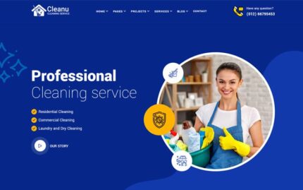 Cleanu – Tema WordPress de serviços de limpeza