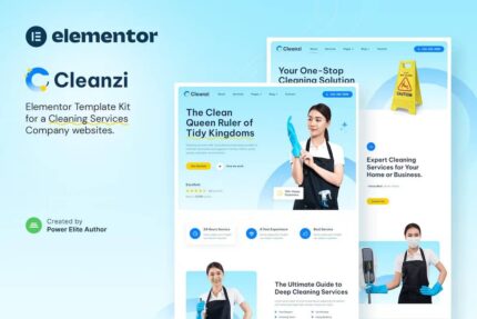 Cleanzi – Kit de modelo Elementor de serviços de limpeza