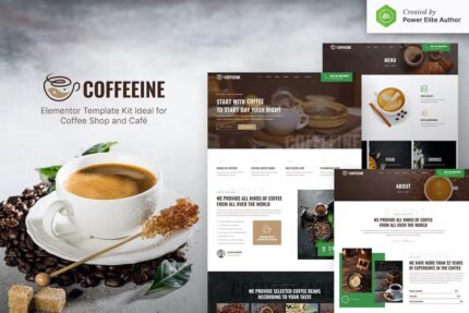Coffeeine – Template Kit de cafeteria e café Elementor