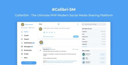 ColibriSM – A melhor plataforma de compartilhamento de mídia social moderna em PHP