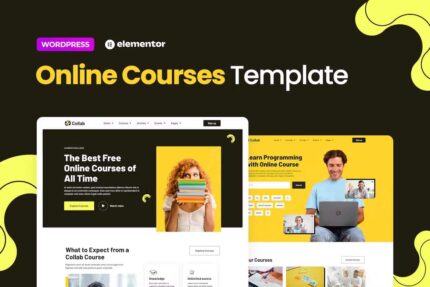 Collab — Kit de modelos Elementor de cursos online