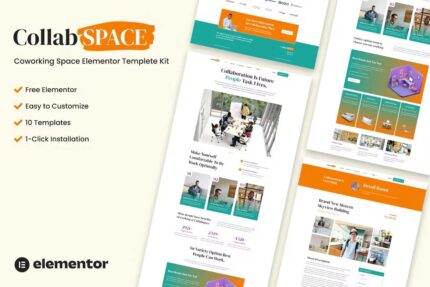 Collabspace – Template Kit Elementor para espaço de coworking