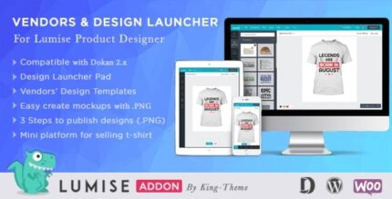 Complemento do Dokan Integrate & Design Launcher para LUMISE Product Designer