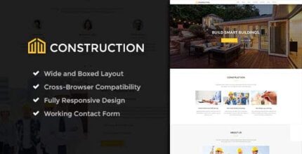 Construção – Tema WordPress de empresa de negócios e construção