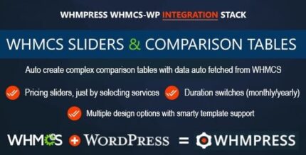 Controles deslizantes de preços WHMCS e tabelas de comparação – WHMpress Addon