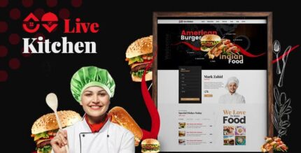 Cozinha ao vivo | Tema WordPress Restaurante Café