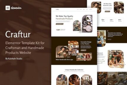 Craftur – Template Kit Elementor para artesãos e produtos artesanais