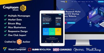Creptaam – Tema WordPress para Bitcoin, ICO Landing e Cryptocurrency
