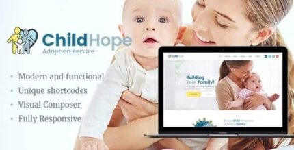 CriançaEsperança | Serviço de adoção de crianças e tema WordPress sem fins lucrativos de caridade