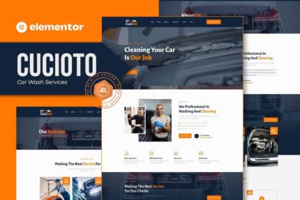 Cucioto – Template Kit Elementor de serviços de lavagem de carros
