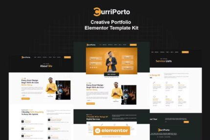 Curriporto – Portfólio Criativo Elementor Pro Template Kit