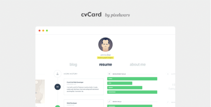 cvCard WP – Tema de currículo WordPress responsivo