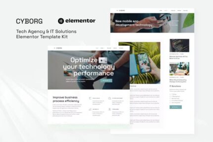 Cyborg – Template Kit Elementor para Agência de tecnologia e soluções de TI