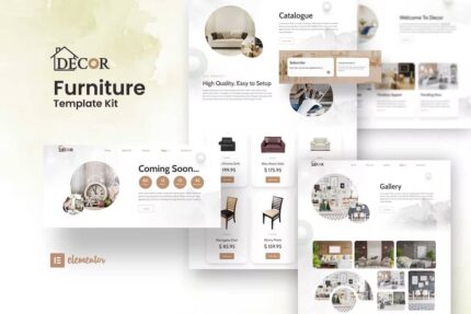 Decoração – Template Kit Elementor de design de móveis e interiores