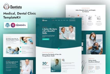 Dentisto | Template Kit para dentista e elementor médico