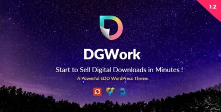DGWork – Tema de download digital fácil de loja e mercado digital responsivo