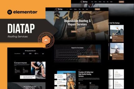 Diatap – Kit de Modelo Elementor para Serviços de Telhado