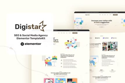 Digistar – Kit de modelos Elementor para agência de SEO e mídia social