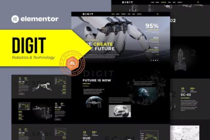 Digit – Template Kit Elementor de robótica e tecnologia