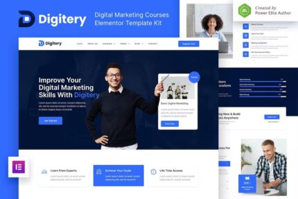 Digitery – Cursos de Marketing Digital Elementor Template Kit