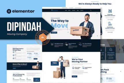 Dipindah – Template Kit Elementor de empresa de mudanças