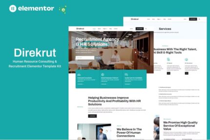 Direkrut – Template Kit Elementor de Consultoria e Recrutamento de Recursos Humanos