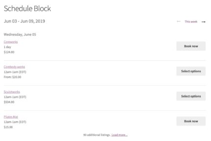 Disponibilidade de reservas WooCommerce