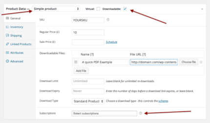 Downloads de assinatura do WooCommerce
