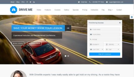 Driveme – Tema WordPress para Escola de Condução
