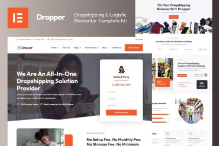 Dropper – Template Kit Elementor de Dropshipping e Logística