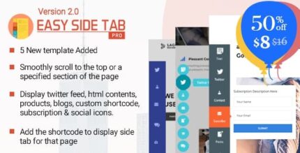 Easy Side Tab Pro – Plugin de guia flutuante responsivo para Wordpress